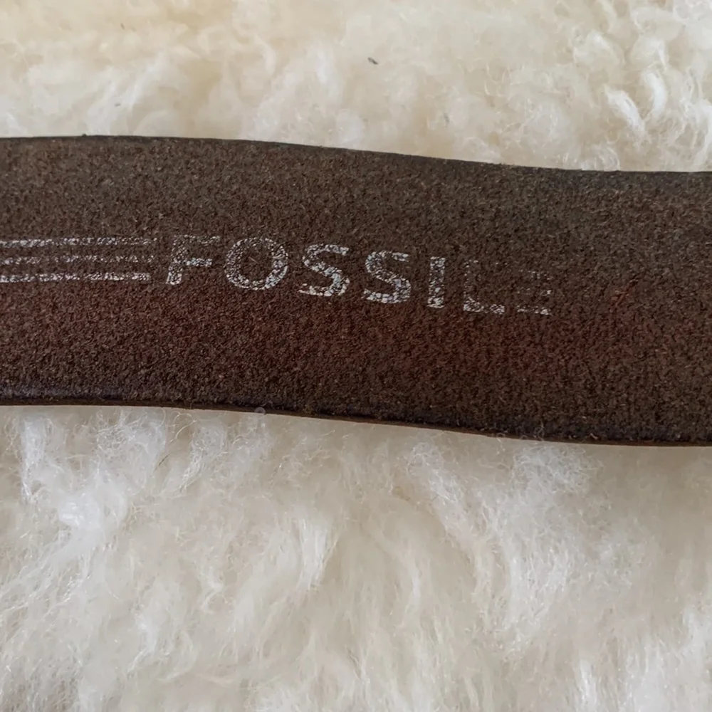 Fossil brown genuine leather men’s belt, size 42